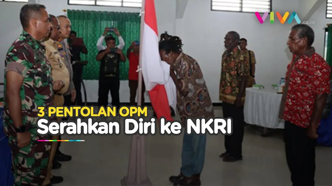 TOBAT! 3 Pentolan OPM Serahkan Diri dan Janji Setia ke NKRI