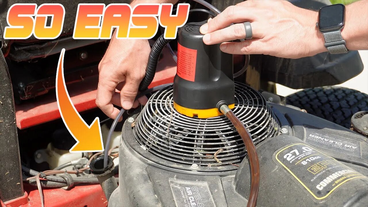 The EASY and FAST Mower Oil Change: Oil Pump Extractor