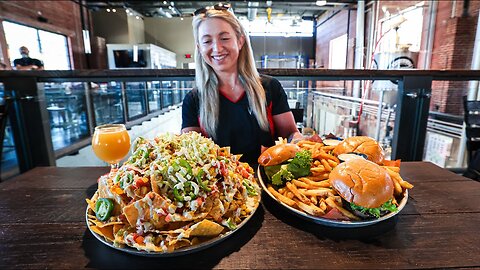 This Florida Brewery Combined 2 MASSIVE Platters Into A Food Challenge.. so I tried to eat it all.