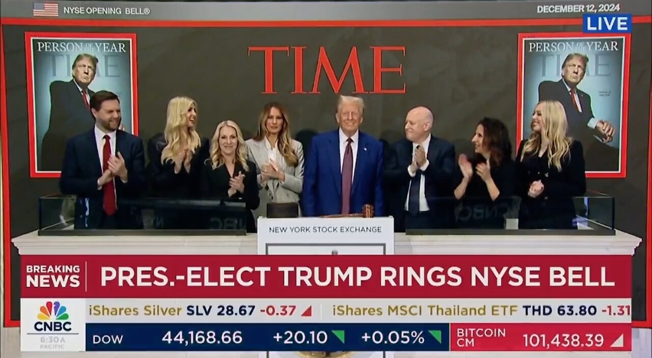 Trump Becomes The First President Since Reagan To Ring The Bell At The NYSE