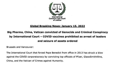 Big pharma, government, church leaders face arrest Court convicts them of Genocide