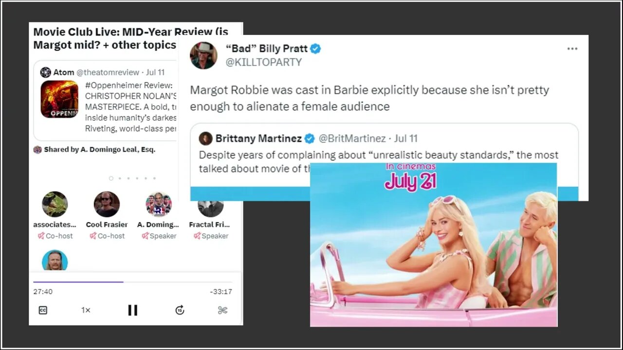 Ep. 38 - Movie Club Live (Twitter Space): "Mid" Year Review