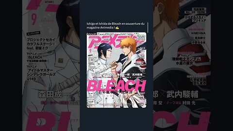 Ichigo et Ishida de Bleach en couverture du magazine Animedia ! ✍️