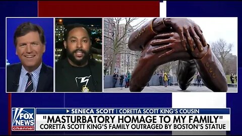 this is a p*rn statue for Dr. Martin Luther King Jr. tucker Carlson