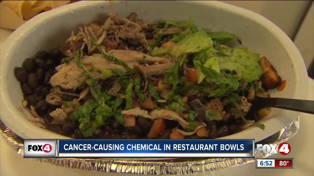 Chipotle bowls found to have cancer causing angents