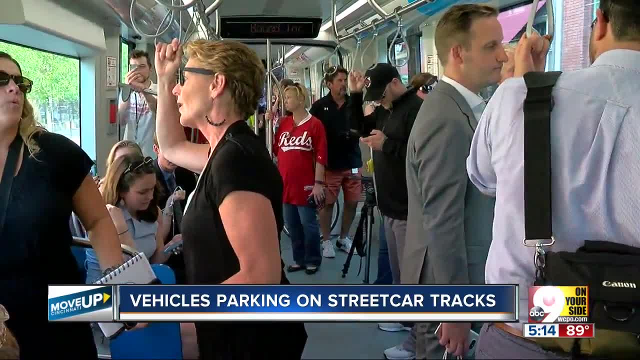 Six-month decrease in drivers parking on streetcar tracks