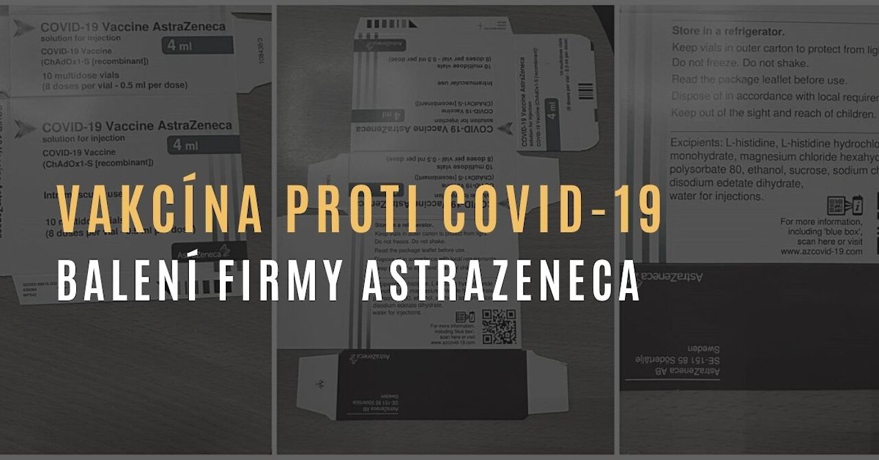Balení vakcíny na COVID-19 od firmy AstraZeneca
