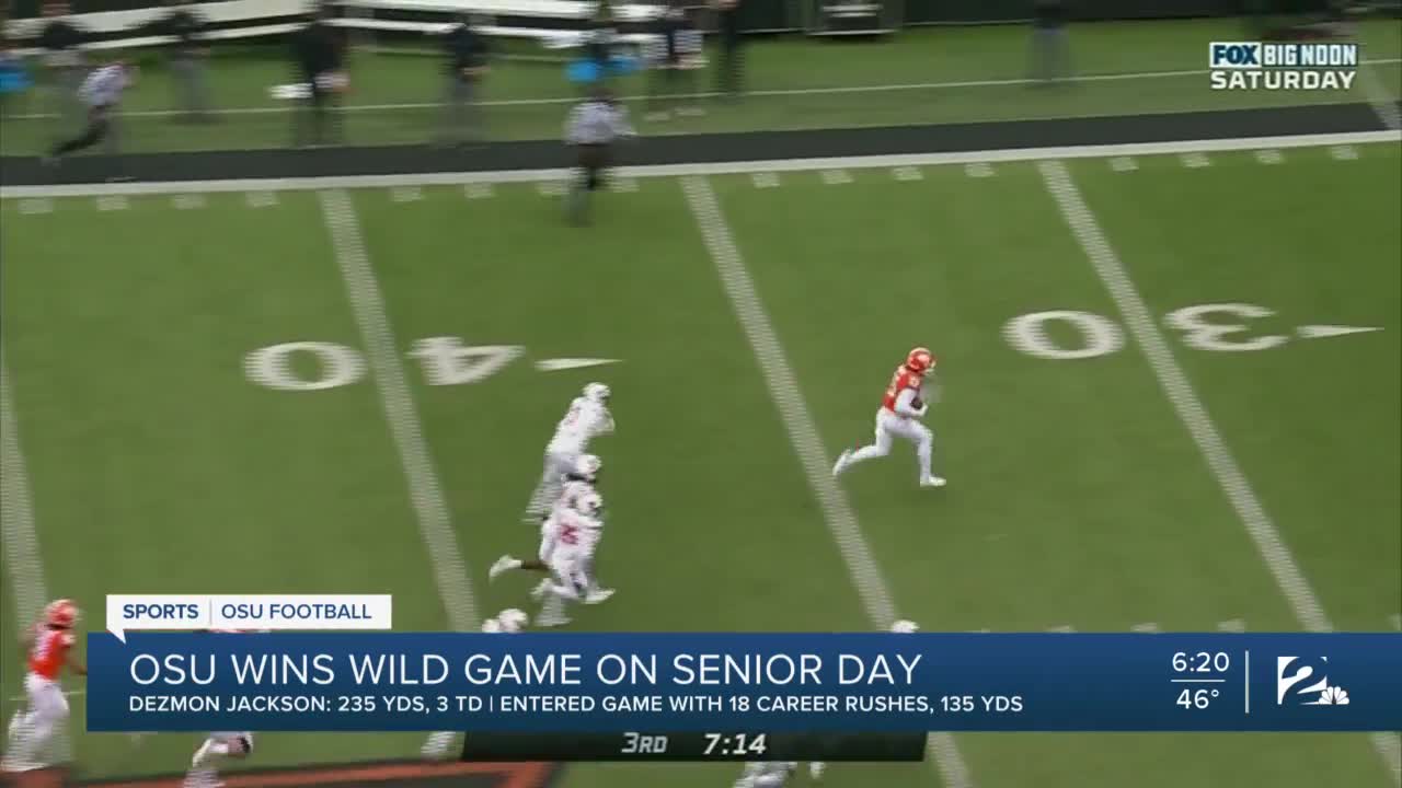 OSU wins wild game on senior day
