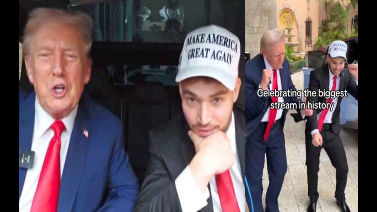 ‘Complete Vibe Shift’ Trump Gets Flashy, Customized Gift During Rare Interview With Popular Streamer