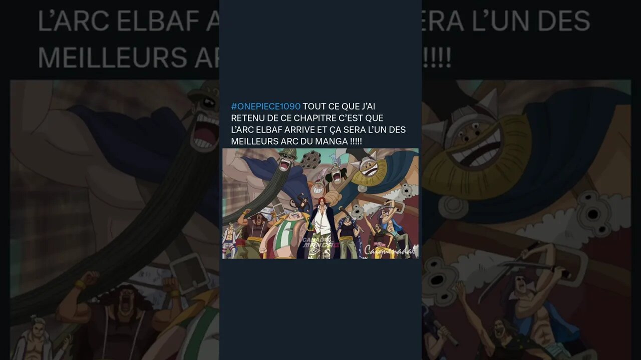 #ONEPIECE1090 TOUT CE QUE J’AI RETENU DE CE CHAPITRE C’EST QUE L’ARC ELBAF ARRIVE