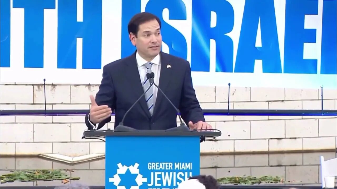 Senator Rubio delivers remarks at the Israel Solidarity Rally in Miami