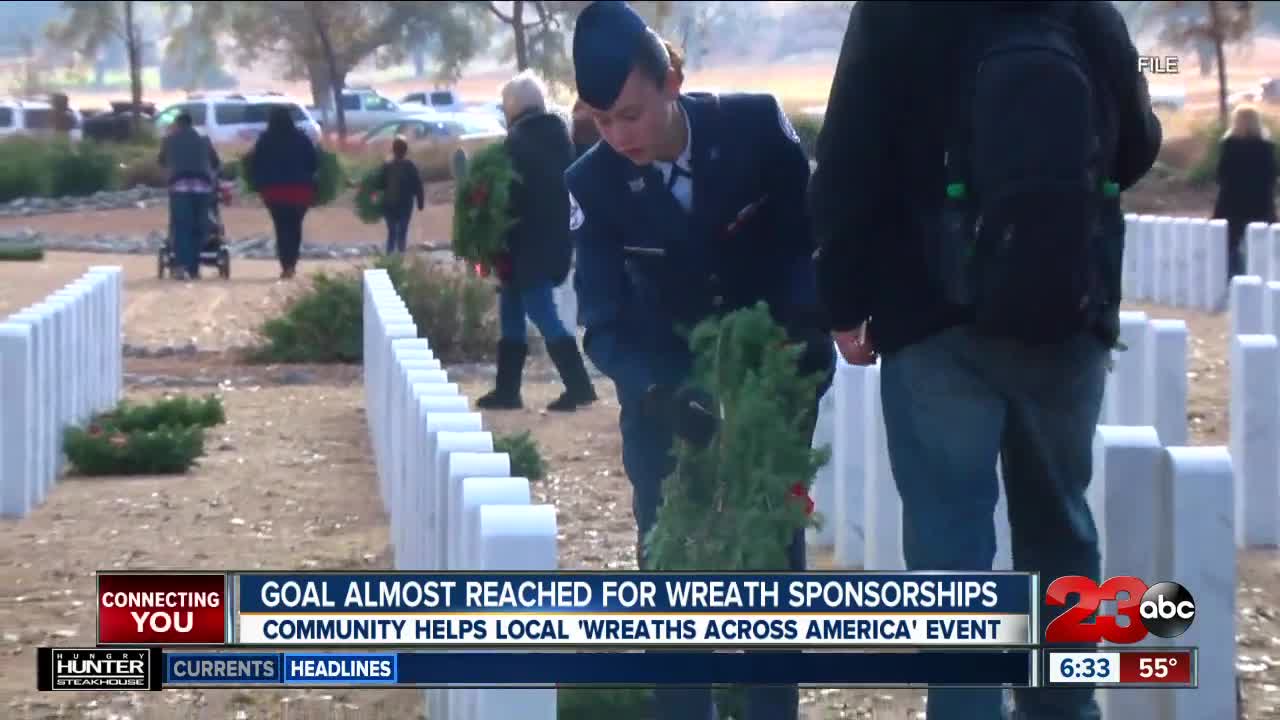 Goal almost reached for Wreaths Across America sponsorships