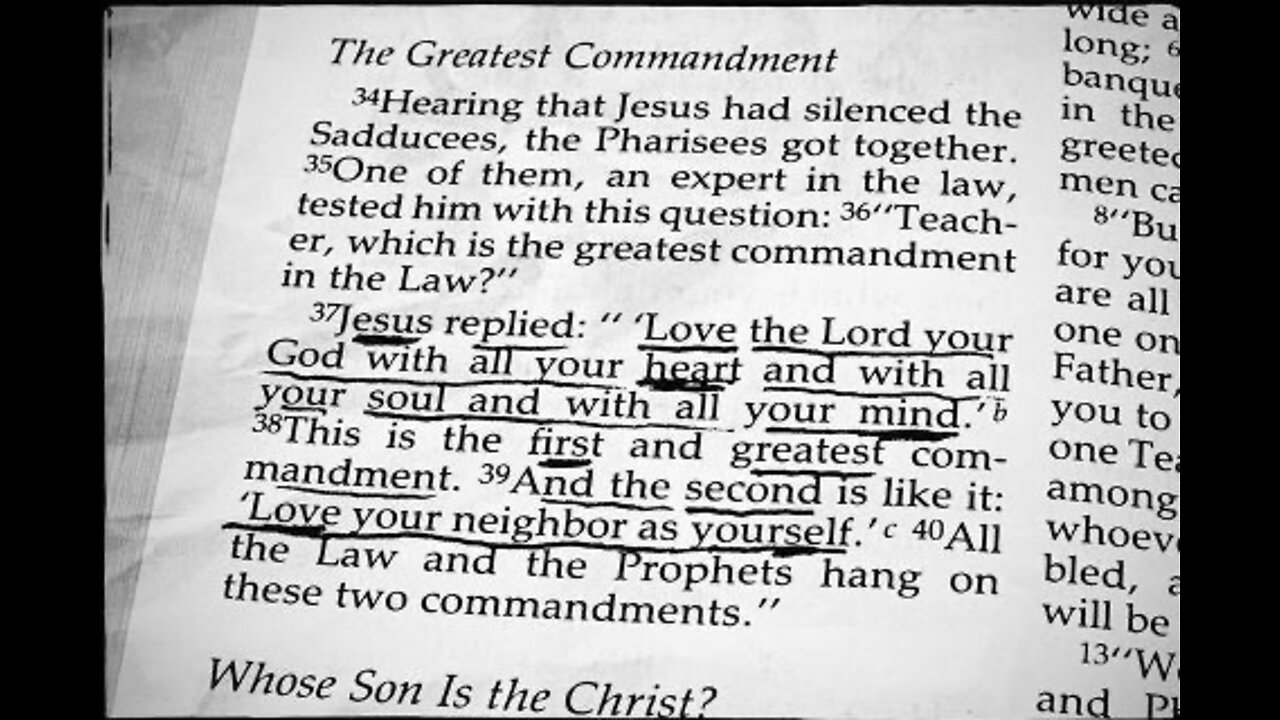 The Greatest Commandment