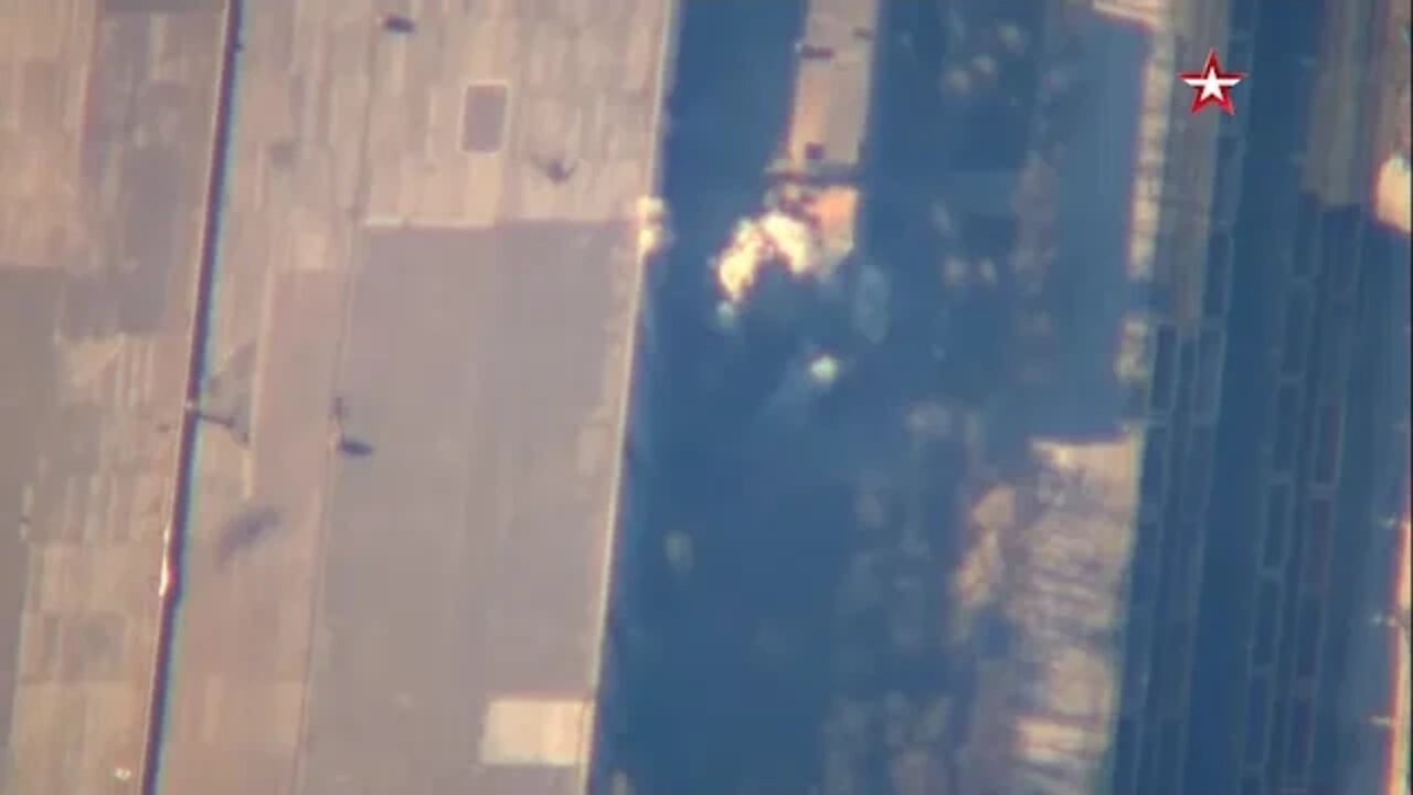 Destruction of a hidden truck of the armed forces of Ukraine recorded by a Russian drone