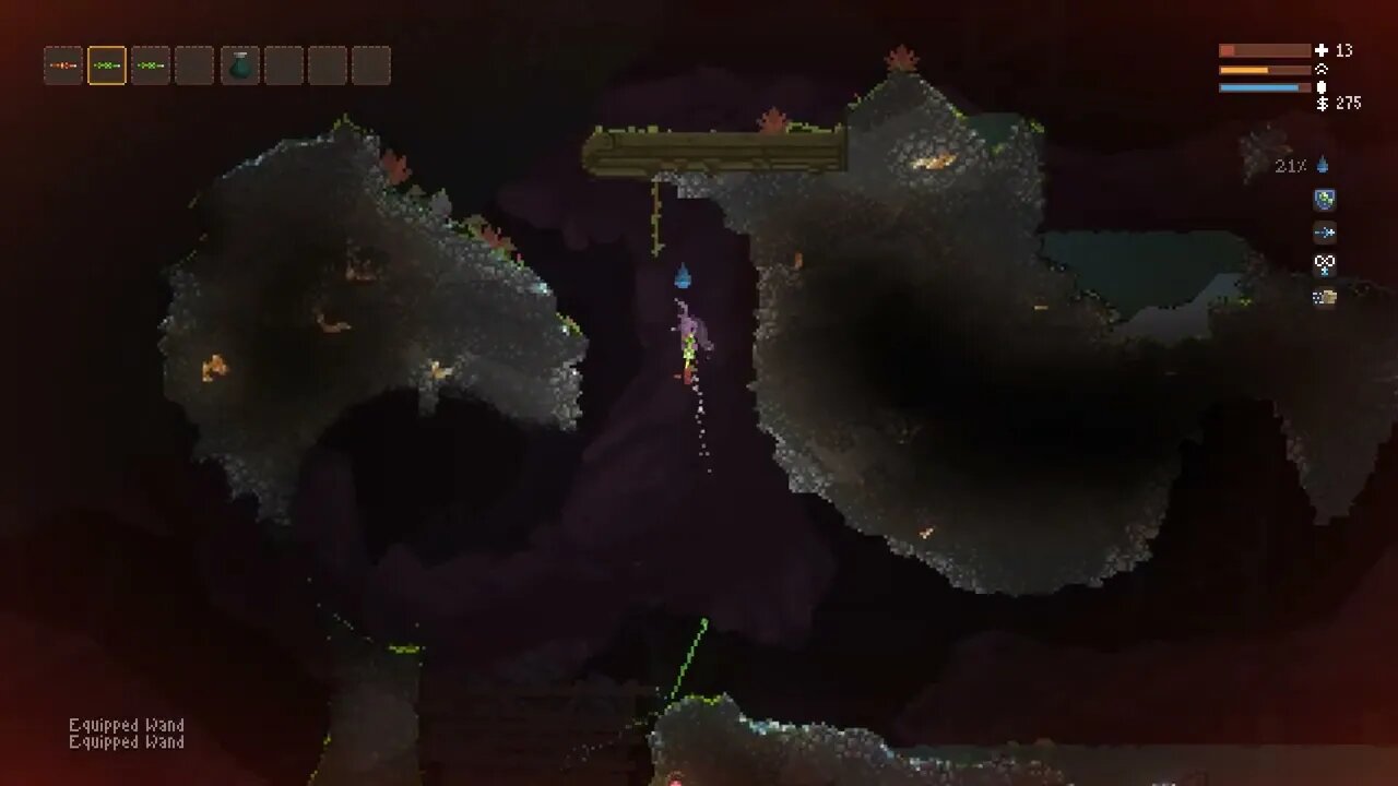 Noita Daily Nightmare Gameplay - Falling Ceiling Damage?