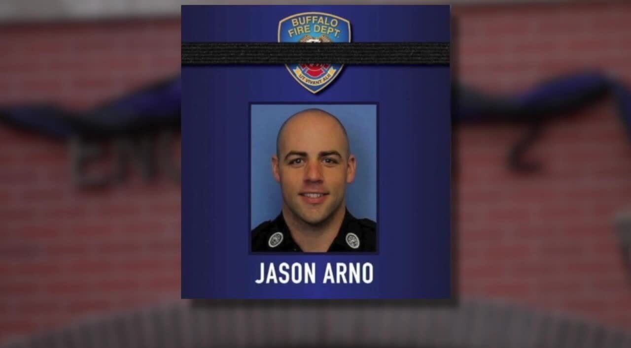 The widow of fallen firefighter Jason Arno speaks with 7 News