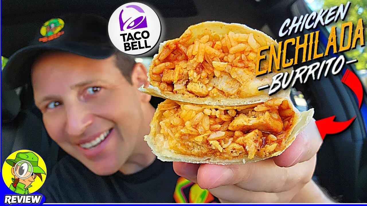 Taco Bell® CHICKEN ENCHILADA BURRITO Review 🌮🔔🐔🌯 Is It Worth $2.00?! 🤔 Peep THIS Out! 🕵️‍♂️