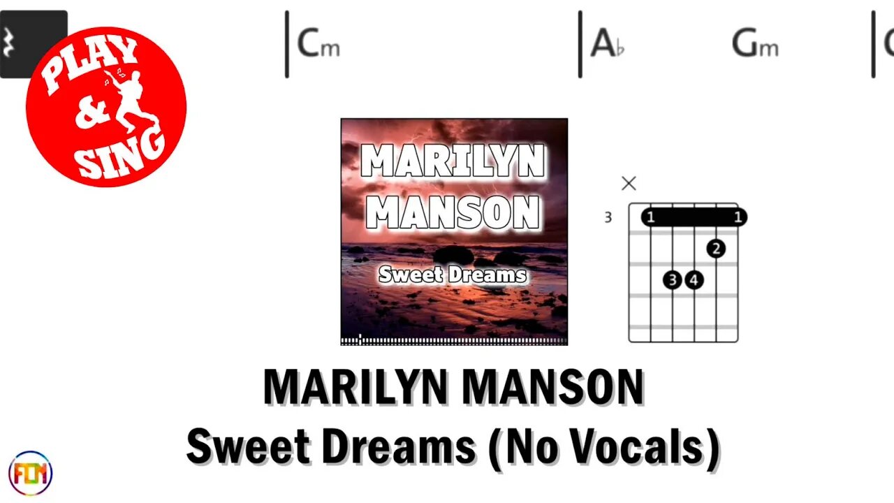 MARILYN MANSON Sweet Dreams FCN GUITAR CHORDS & LYRICS NO VOCALS
