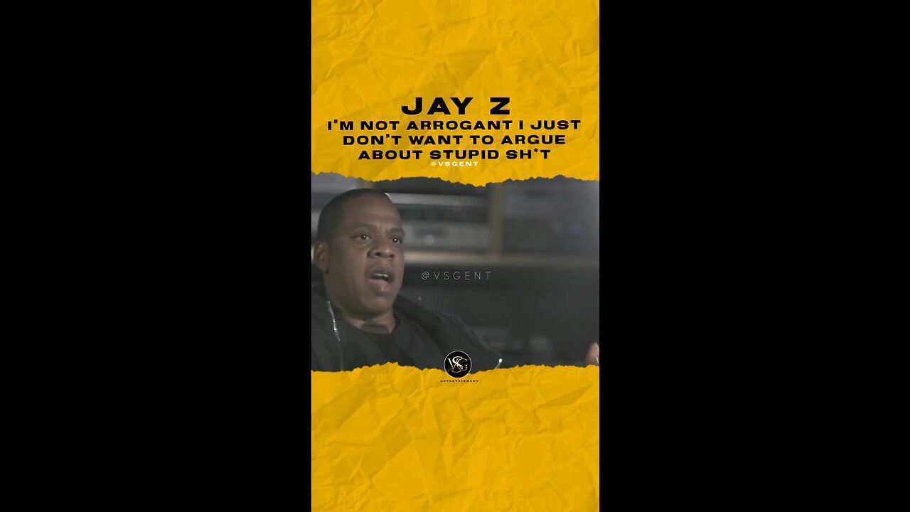 #jayz Im not arrogant I just dont 🤬 about stupid sh*t. 🎥 @bbcradio1