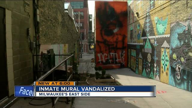 Black Cat Alley mural on Milwaukee's east side vandalized