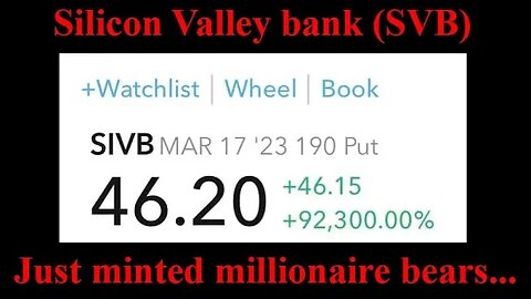 Why Silicon Valley Bank (SVB) is down 70% today!!!