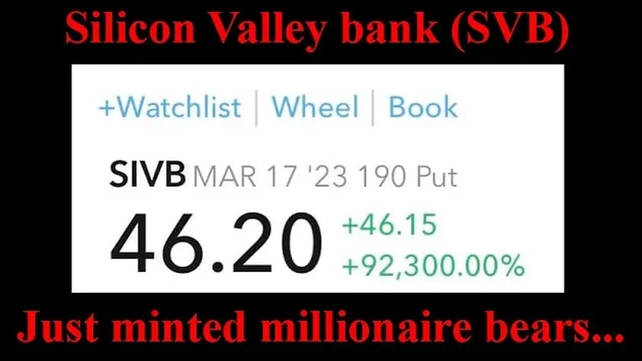 Why Silicon Valley Bank (SVB) is down 70% today!!!