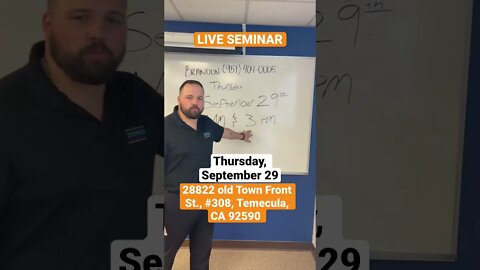 CONTRACTORS LICENSE LIVE SEMINAR