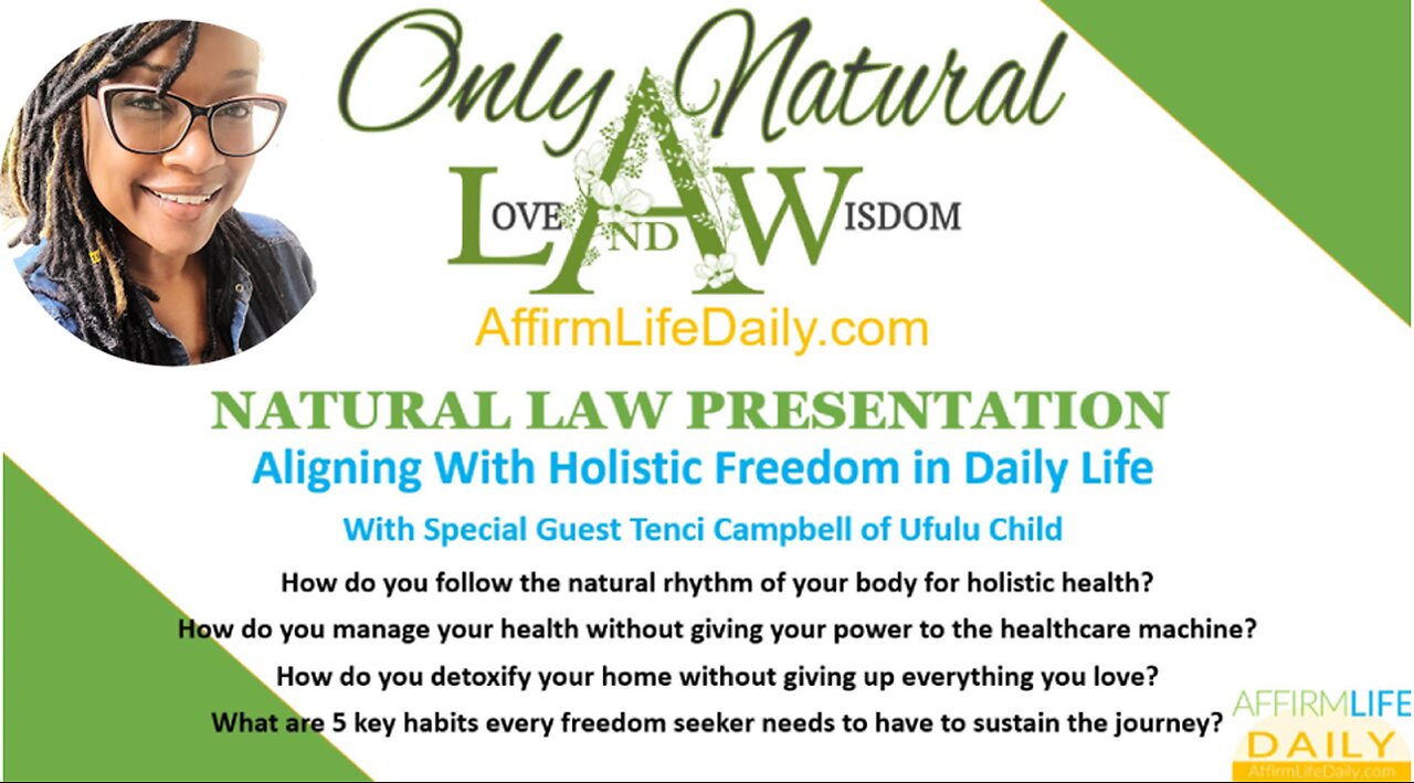 Natural Law Podcast - Aligning With Holistic Freedom in Daily Life With Coach Tenci