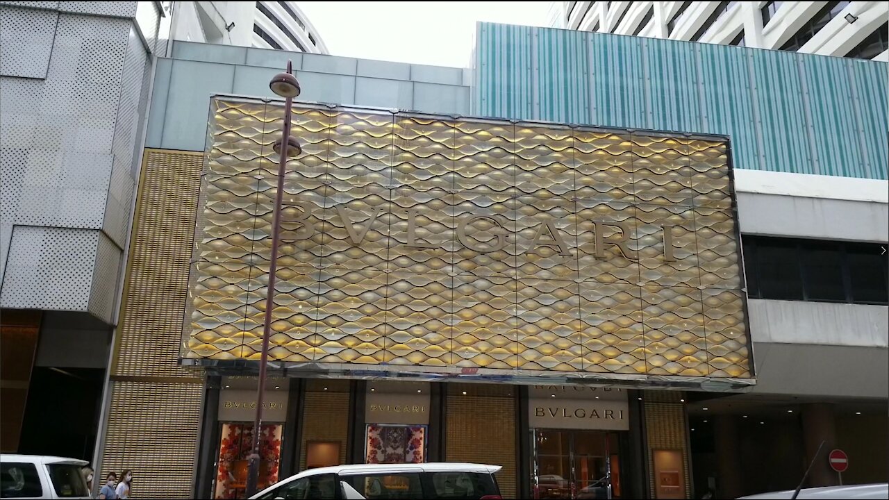 Bvlgari Facade Installation in Harbor City, Tsim Sha Tsui, Hong Kong