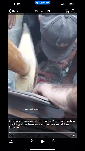 Palestinian Baby gets trapped under the rubble in Gaza