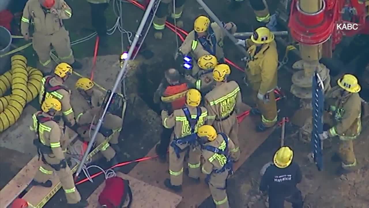 Worker rescued from construction trench