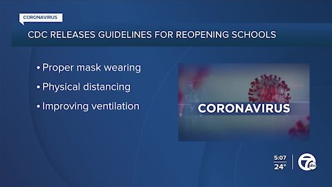 CDC releases roadmap for safely reopening schools for in-person learning