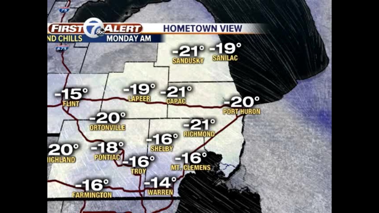 Wind chill Advisory in effect for Detroit