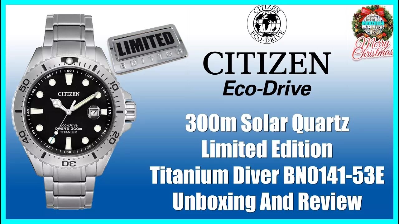 Expensive! | Citizen 300m Solar Quartz Limited Edition Titanium Diver BN0141-53E Unbox & Review
