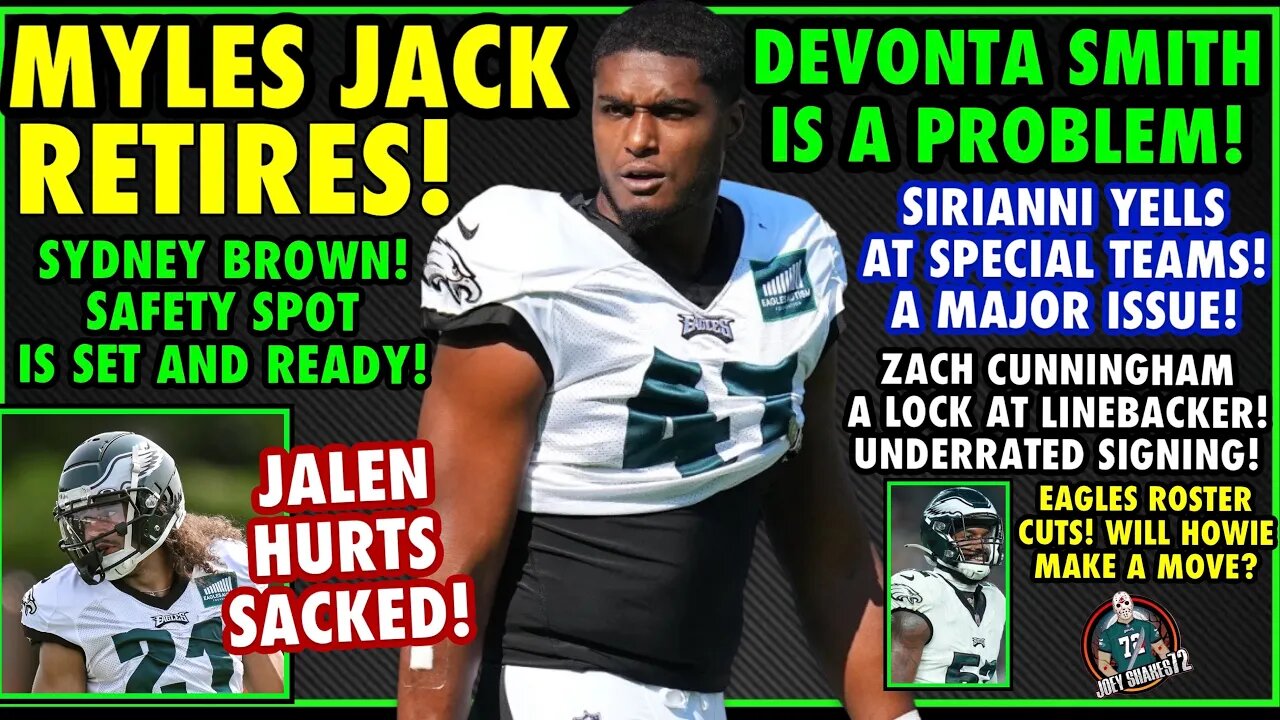 MYLES JACK RETIRES! HUH! SYDNEY BROWN IS THE STATER! LB GROUP IS SET! DEVONTA SMITH IS A TD MONSTER!