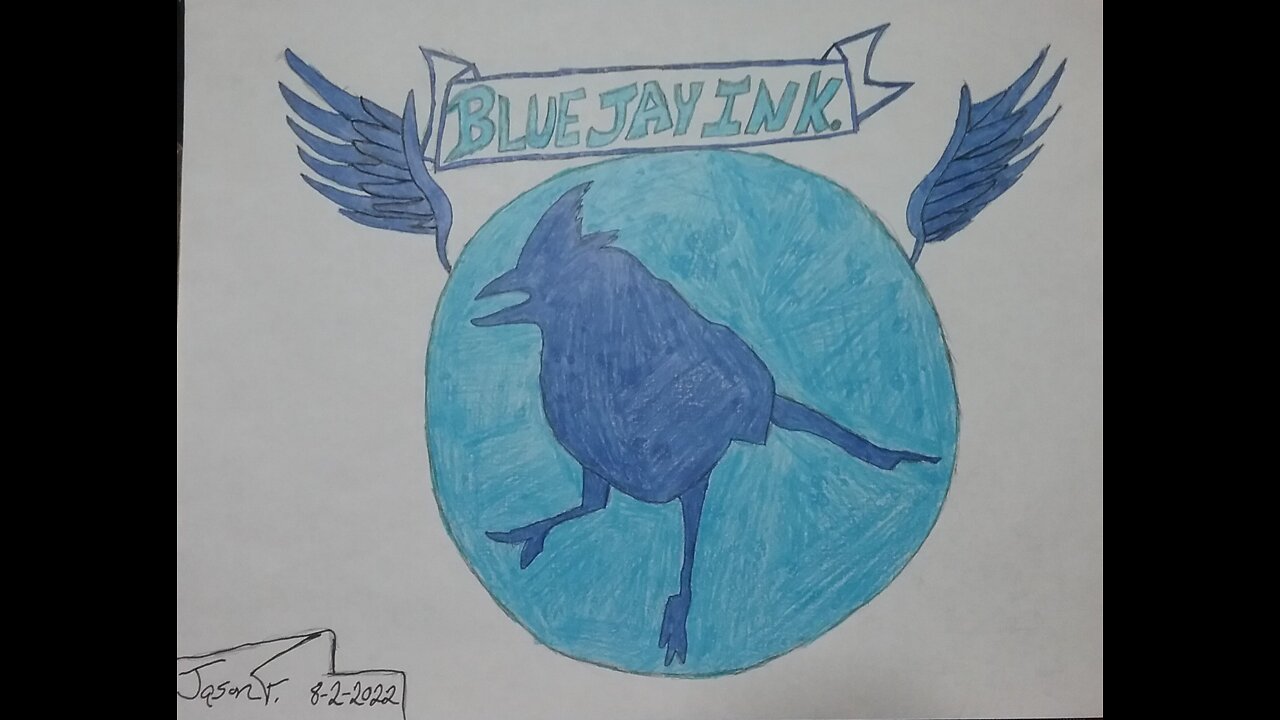 DRAWING WITH BLUE JAY INK.!!