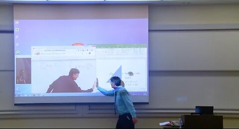 Math Professor Fixes Projector Screen (April Fools Prank) 2023