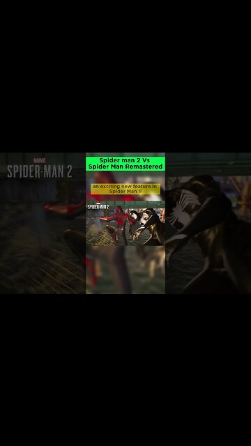 Spider man 2 Vs Spider man remastered #spiderman2 #spidermanremastered