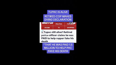 Proof Tupac is alive