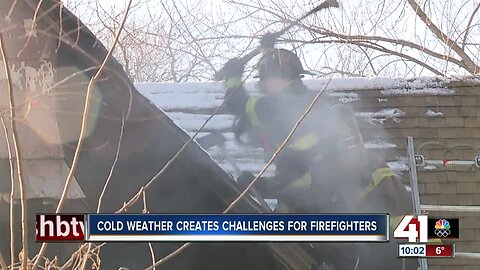 KCFD battles 2 vacant house fires, extremely cold temperatures