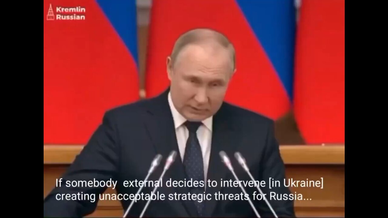 Putin on creating a threat on Russia