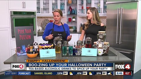 Making boo-zy drinks with the Naples Spice and Tea Exchange