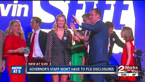 Governor's staff won't have to file for disclosures