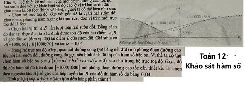 Để thiết kế mô hình của một đoạn đường cao tốc nổi hai sườn đối với s vị trí hai sườn đồi