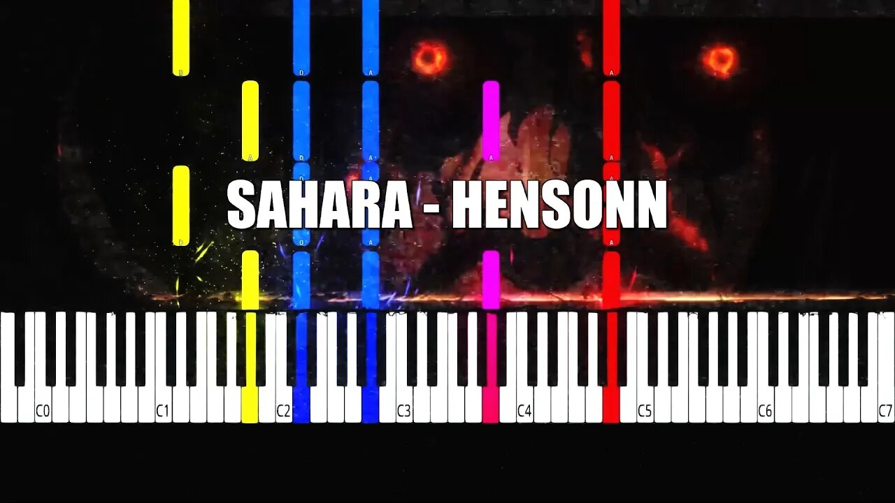Sahara - Hensonn - (Slowed + Reverb) Piano Tutorial