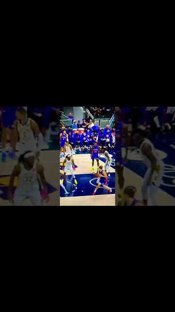 Isaiah Jackson blocks Bojan Bogdanovic’s shot out of the gym, 1st of 4 first half blocks