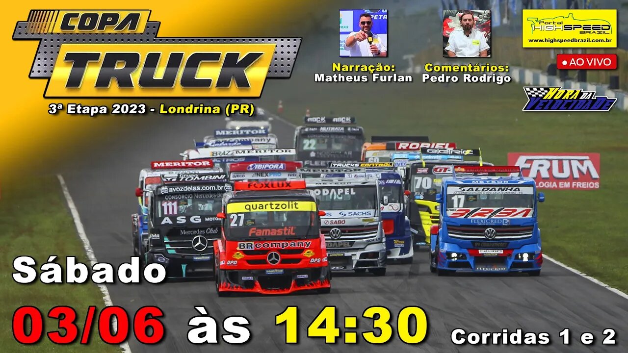 COPA TRUCK | Corridas 1 e 2 | 3ª Etapa 2023 | Londrina (PR) | Ao Vivo