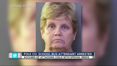 Deputies: Polk County Schools Bus Attendant arrested for striking special needs child on bus