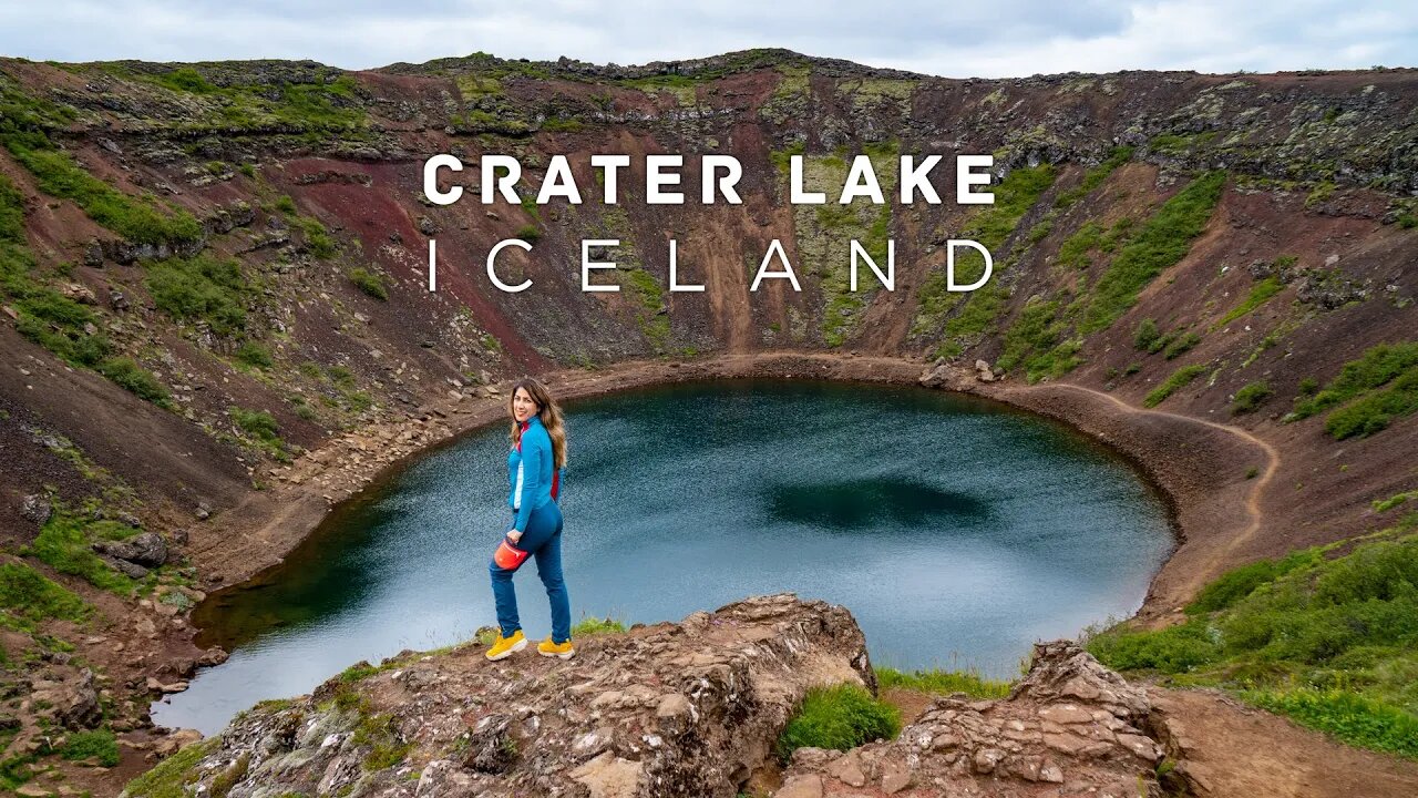 Visiting Kerid Volcanic Crater Lake & Geyser in Iceland