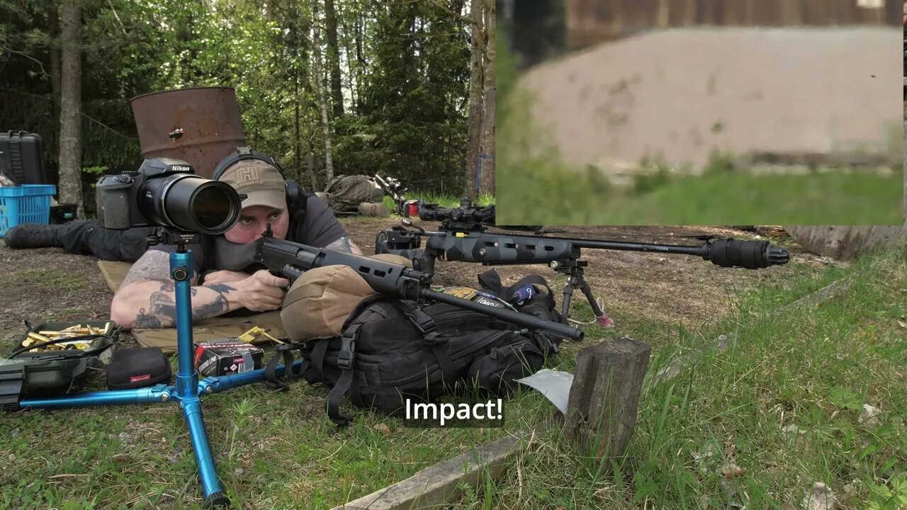 FN FAL L1A1 long range shooting at half a kilometer using iron sights